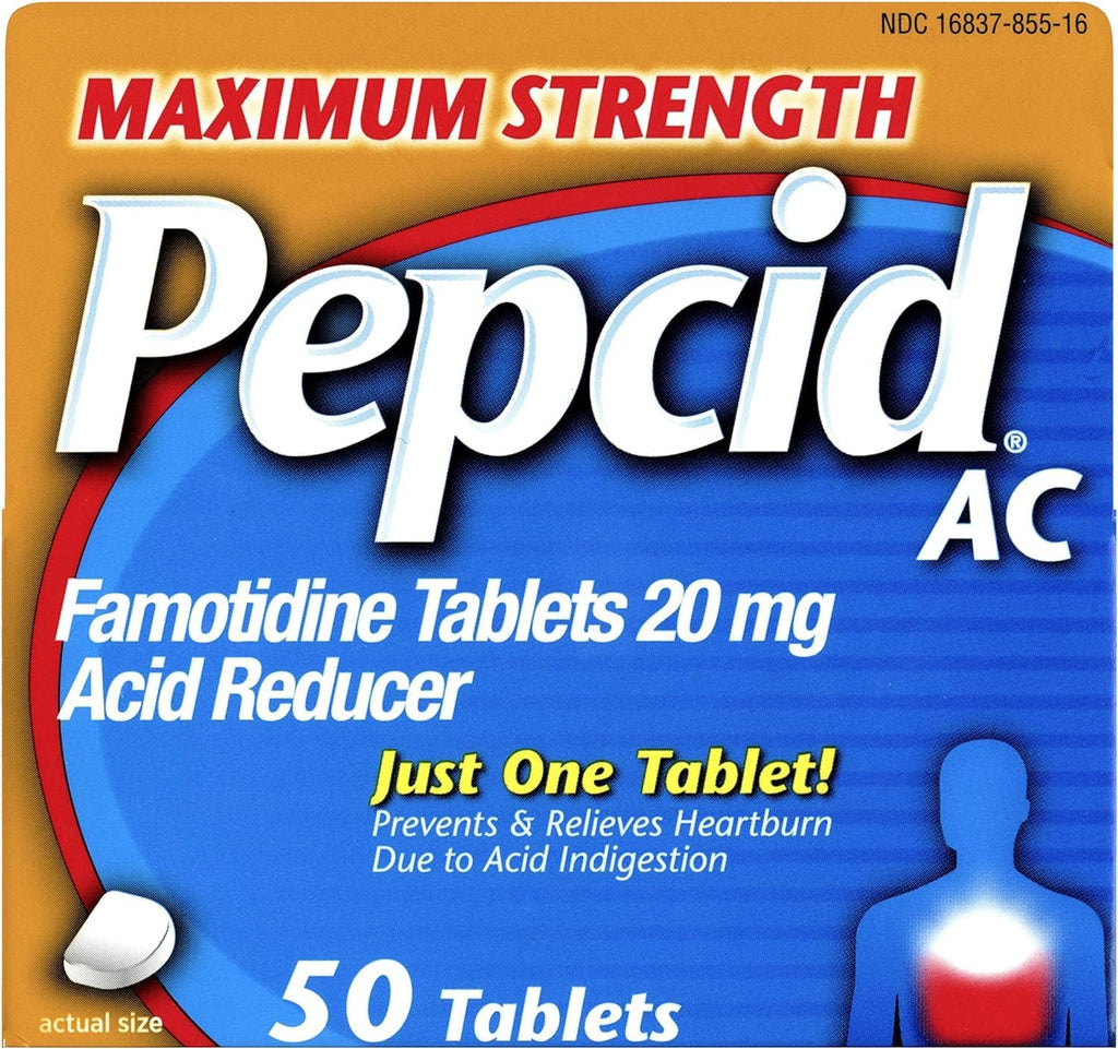 Pepcid Maximum Strength 20 mg, 50 comprimidos