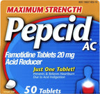 Pepcid Maximum Strength 20 mg, 50 comprimidos