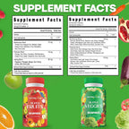 Nature's Core Suplemento de Frutas y Verduras - 360 Cápsulas - 100% Natural, Vegano, Sin Soja