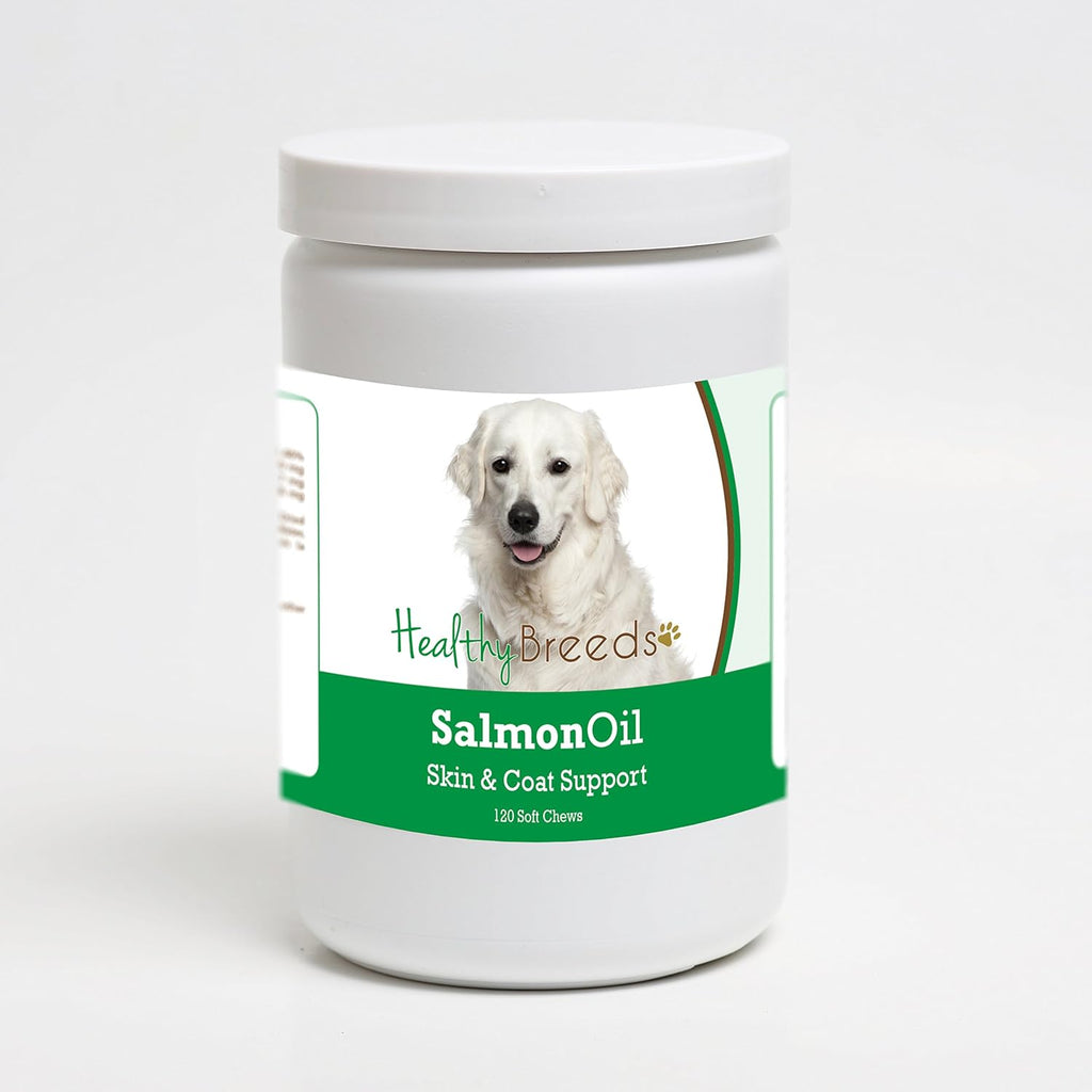 Healthy Breeds Snacks de Aceite de Salmón para Perros Kuvasz, 120 unidades