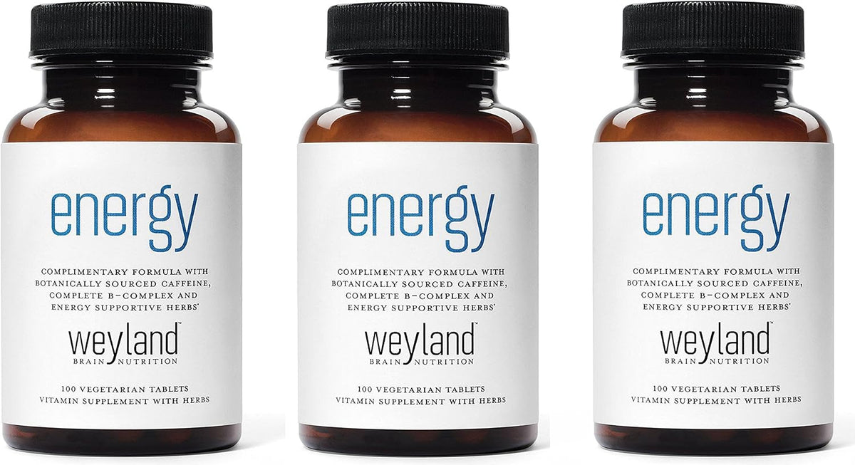 Weyland Brain Nutrition Energy 100 Comprimidos (Pack de 3) – Image 1