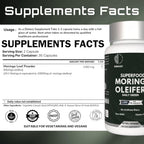 Cápsulas de Moringa Orgánica | Suplemento de Hojas de Moringa para Energía, Metabolismo y Apoyo Inmunitario – 60 Cápsulas