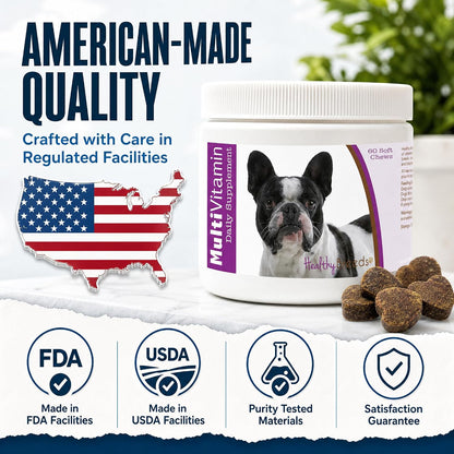 Healthy Breeds Multivitamínico para French Bulldog - 60 Chewables Blandos – Image 6