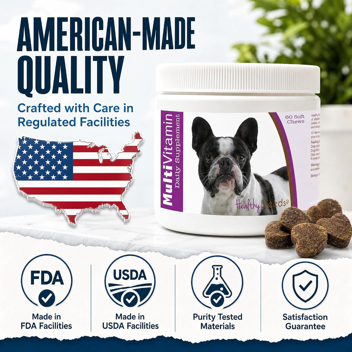 Healthy Breeds French Bulldog – Vitaminas A, C, D, E, K y del grupo B: esenciales para el metabolismo energético, – Image 6