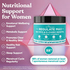 Regulate MAX Myo-Inositol y D-Chiro Inositol en Polvo para Mujeres con Vitamina D y Folato, sin Sabor, 60 porciones