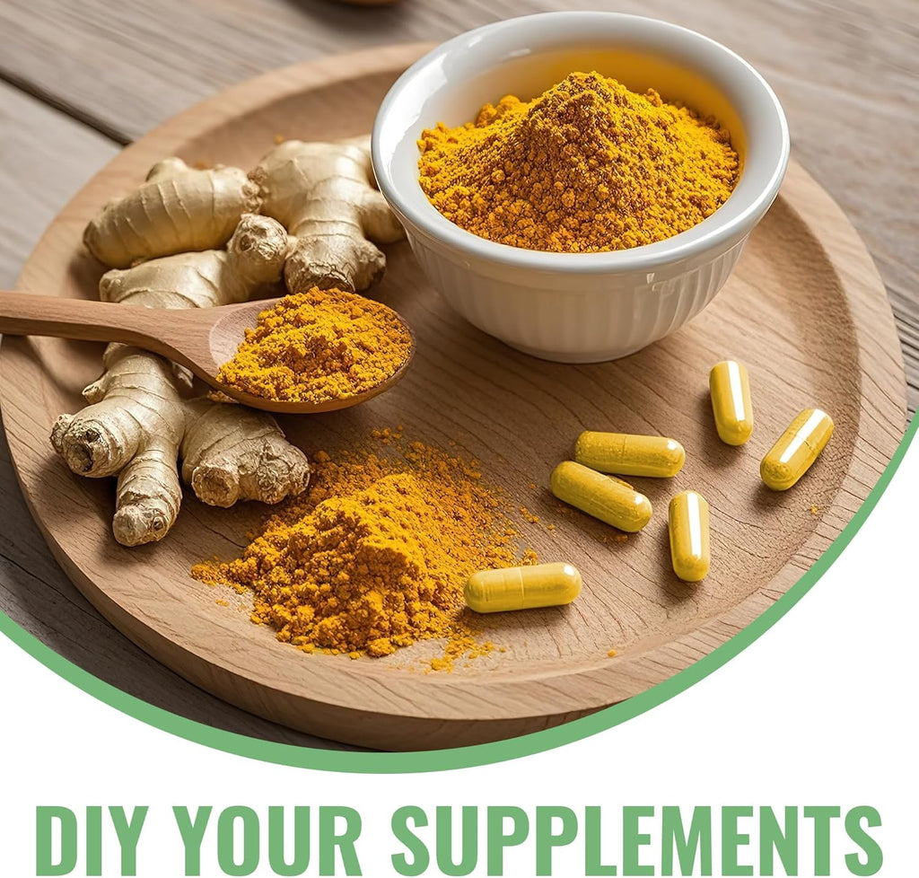 Cápsulas Vacías Veganas Talla 4 - 100 Unidades - 100% Celulosa Vegetal, Sin OGM, Sin Alérgenos - Cápsulas DIY para Suplementos, Polvos y Hierbas