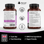 Biotina 12.000 μg para Cabello, Piel y Uñas | Alta Dosis | Vegano | 180 Comprimidos | New Leaf