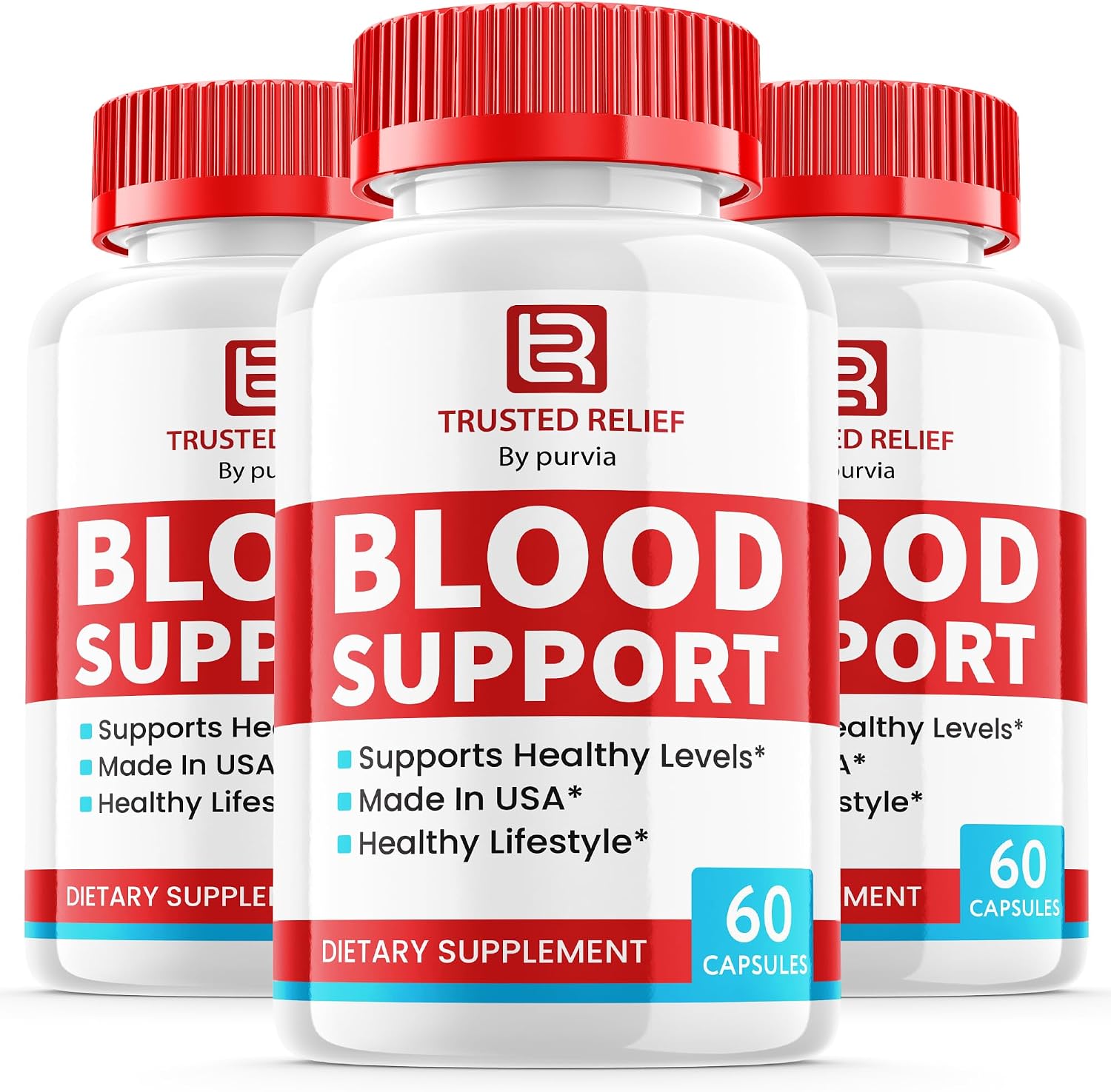 Trusted Relief Blood Support (3 Paquetes) - 180 Cápsulas