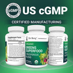 Dr. Berg's Greens Superfood Cruciferous Vegetable Tablets - 250 Comprimidos