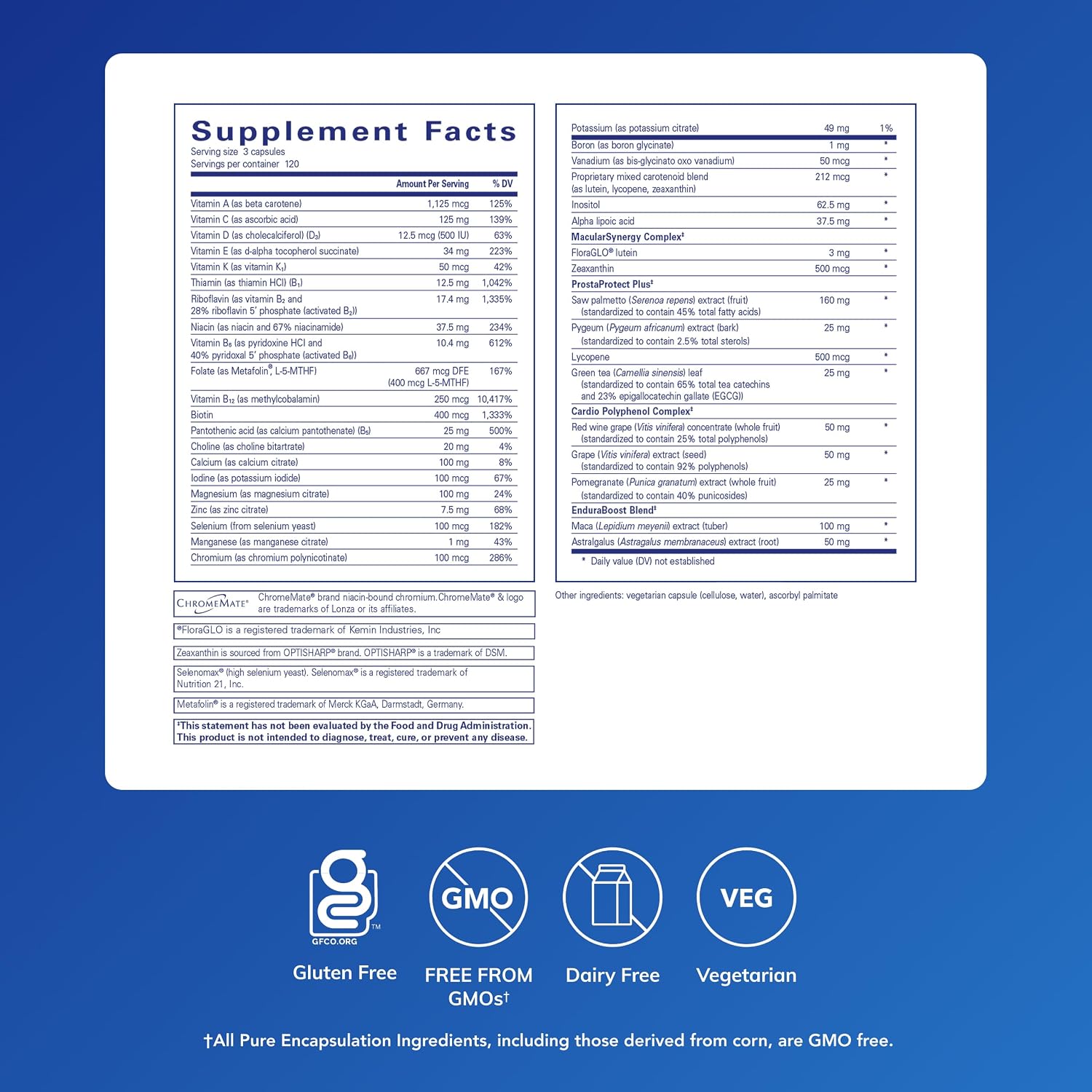 Pure Encapsulations Men's Nutrients - Complemento multivitamínico y mineral para hombres mayores de 40 años - 360 cápsulas