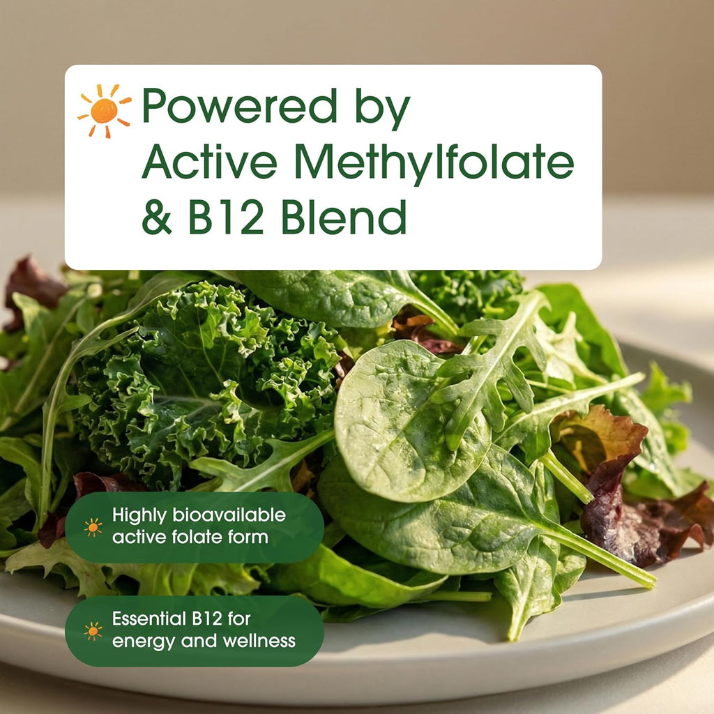 Metilfolato 15mg con Vitamina B12 - 240 Cápsulas - L-Metilfolato y Metilcobalamina