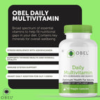 obel Daily Multivitamin con Ashwagandha y Algas | Multivitamínico Completo para Hombres y Mujeres | 60 Cápsulas
