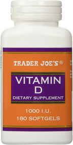 Trader Joe's Vitamina D-3 1000 IU, 180 cápsulas blandas