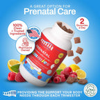 NAHRAAN HEALTH Gominolas Prenatales Halal con DHA y Ácido Fólico - 60 Gominolas, 30 Días