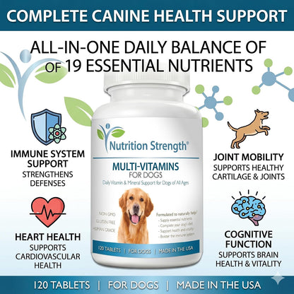 Multivitamínicos para perros, apoyo vitamínico y mineral diario, suplemento nutricional para todas las razas y tamaños, – Image 2