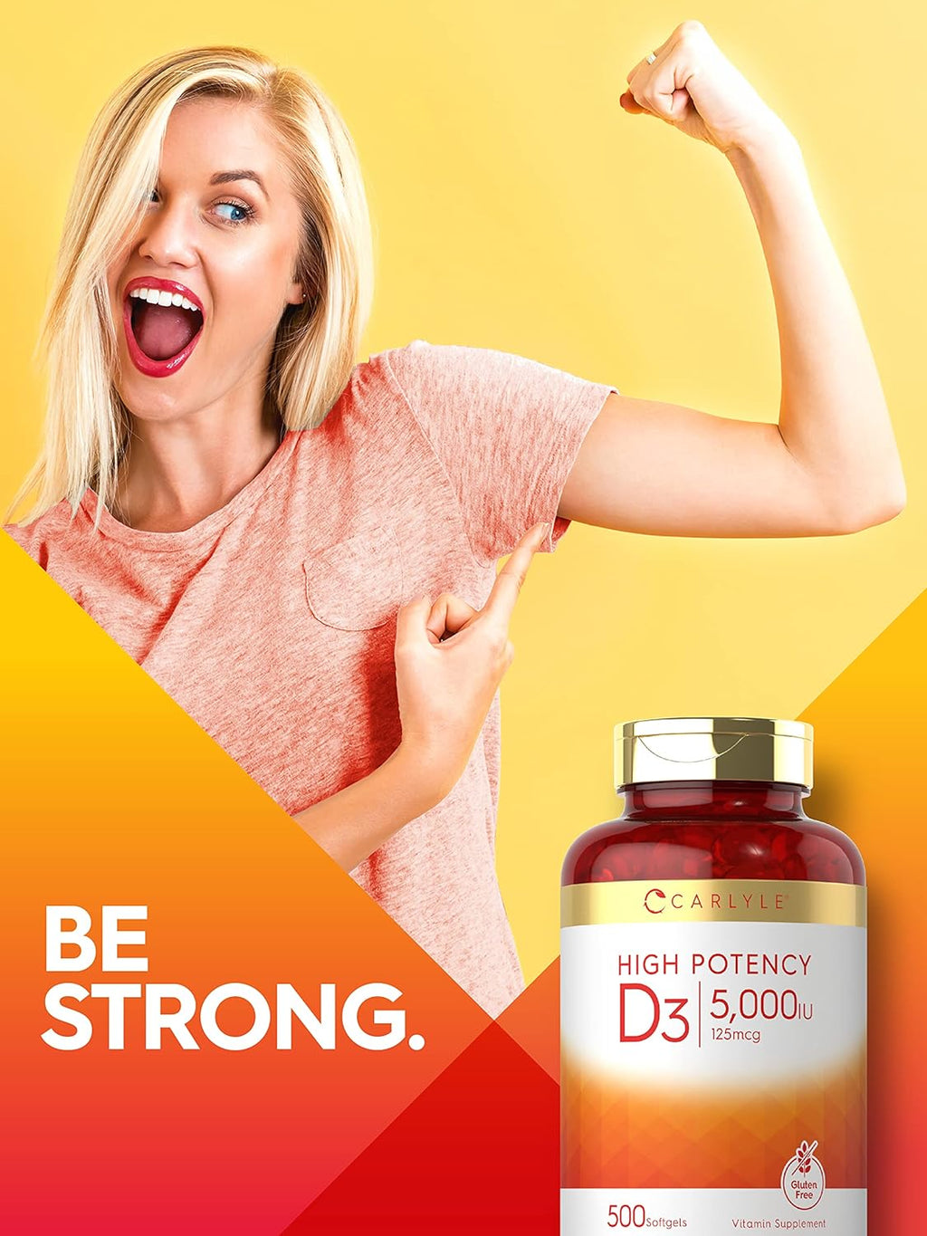 Carlyle Vitamina D3 5000 UI - 500 Softgels - Complemento Alimenticio