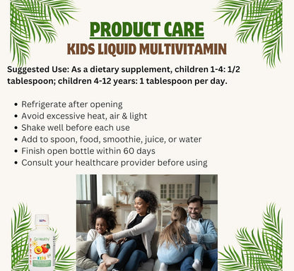 Go Healthy Kids Multivitamínico Líquido | – Vitamina E (D-alfa-tocoferol): Potente antioxidante que protege a las – Image 9