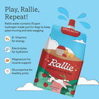 Rallie Agua Hidrogenada para Perros Sabor Manzana y Bacon - Complemento Líquido Multivitamínico con Electrolitos, Glucosamina y Vitaminas B, 6 x 500 ml