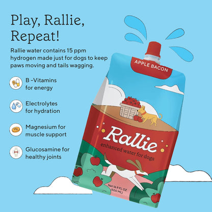 Rallie Agua Hidrogenada para Perros Sabor Manzana y Bacon - Complemento Líquido Multivitamínico con Electrolitos, – Image 2