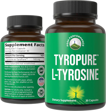 TyroPure L-Tirosina 500 mg Cápsulas – Image 1