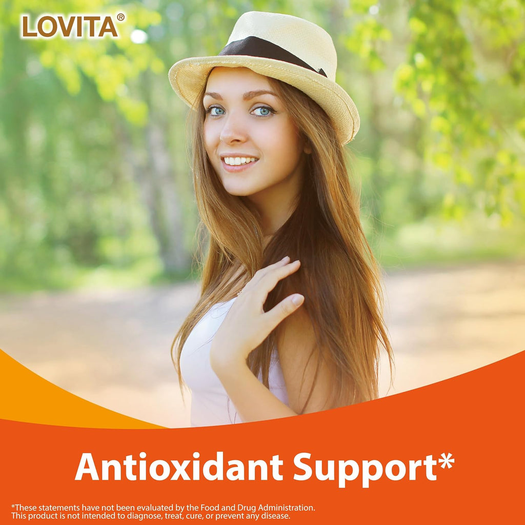 LOVITA Vitamina E 400 UI Cápsulas Blandas Veganas, Vitamina E Natural 268 mg (como D-Alfa Tocoferol), 120 Cápsulas (Pack de 3)