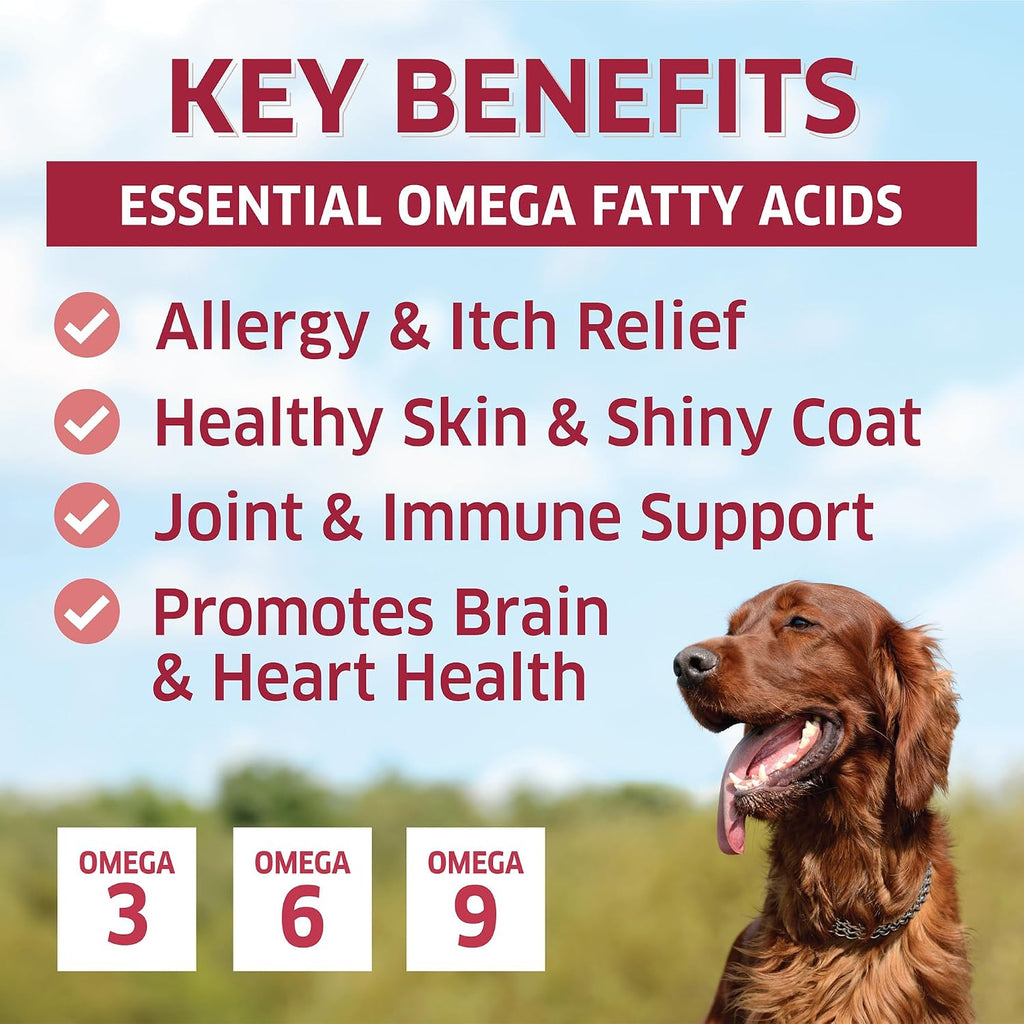 Aceite de Salmón para Perros - Masticables de Omega 3 - 120 uds