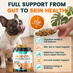 Probióticos para Perros Carmelie - Masticables con Enzimas Digestivas y Prebióticos (Pollo, 200 uds)