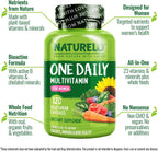 NATURELO Women's Daily Multivitamin with Vitamin B12, 120 Capsules, Energy Support, Whole Food Supplement, Non-GMO, Soy-Free, Gluten-Free, 4 Month Supply