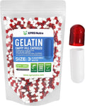 XPRS Nutra Cápsulas Vacías Tamaño 3 - 1000 uds, Gelatina Bovina, Transparente Rojo/Blanco