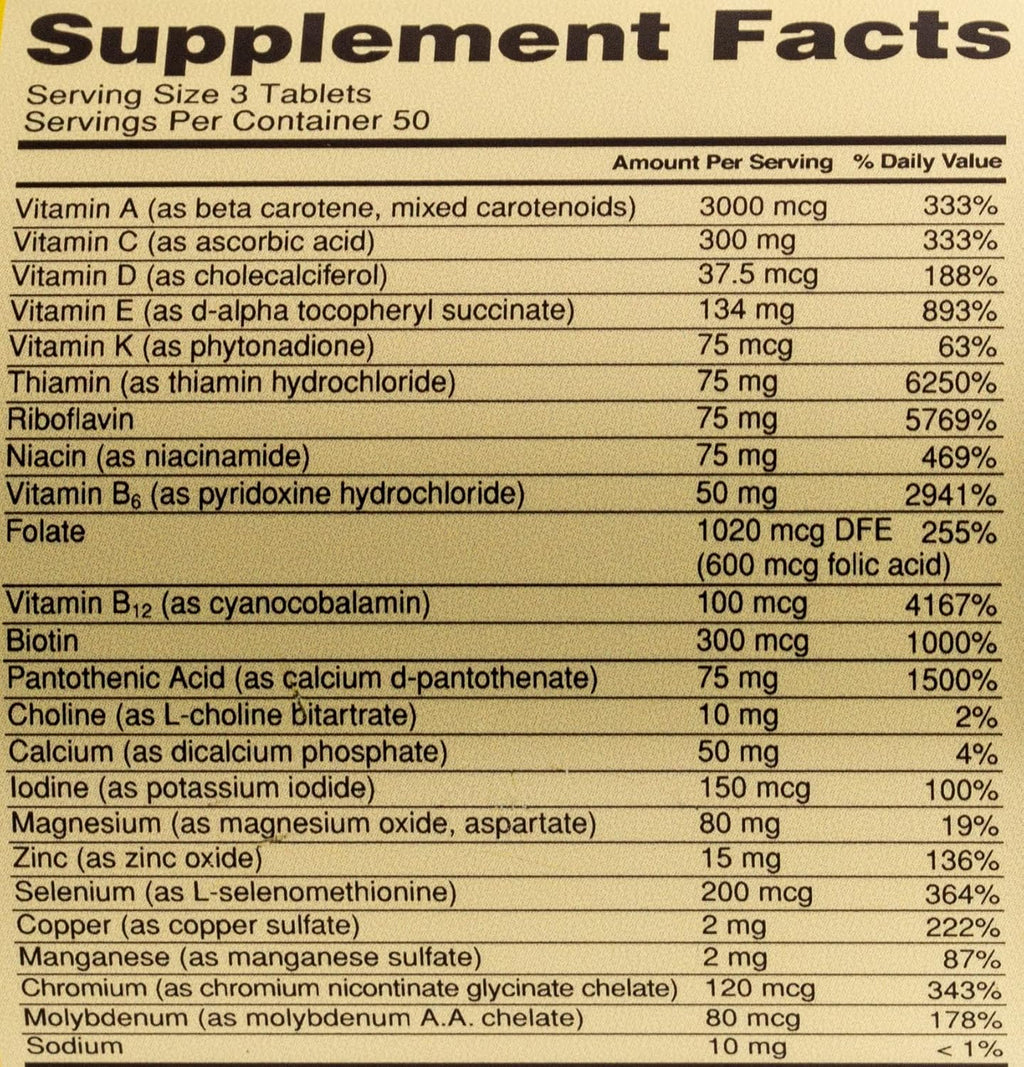 Optimum Nutrition Opti-Men, Suplemento Multivitamínico para Hombres, 150 Comprimidos
