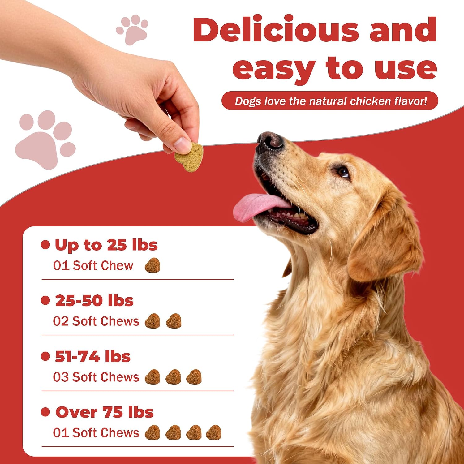 VivaElixir Suplemento para Bultos en Perros - Masticables Inmunológicos con Hongos y Curcumina, 150 uds