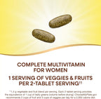 Nature's Way Alive! Multivitamínico Completo para Mujeres con Frutas y Verduras Orgánicas, 60 Comprimidos