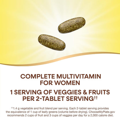 Nature's Way Alive! Multivitamínico Completo para Mujeres con Frutas y Verduras Orgánicas, 60 Comprimidos – Image 3