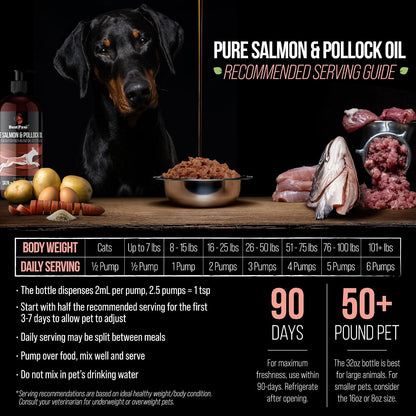 Aceite de Salmón Salvaje de Alaska para Perros | Omega 3 Líquido con Dosificador | Alto Contenido de EPA y DHA | 946 ml – Image 6