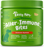 Zesty Paws Allergy Immune Soft Chews + Hemp Seed - 90 Masticables