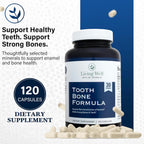 Living Well Dr. Michelle Tooth and Bone Formula con D3, K2 - 120 Cápsulas