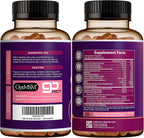Vitaminas para el Crecimiento del Cabello para Mujeres con Biotina 10.000 mcg, Colágeno, OptiMSM, goMCT y Saw Palmetto - 2 Envases