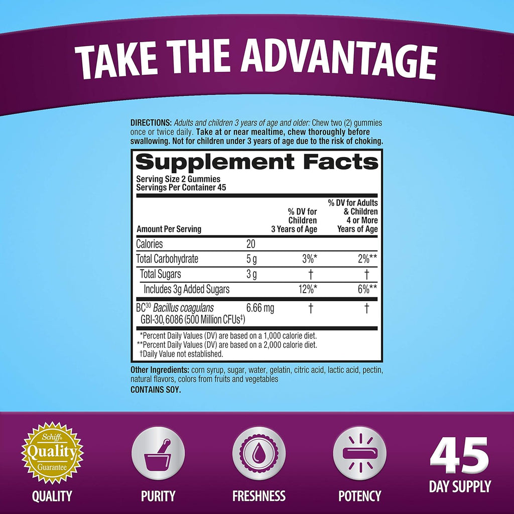 Digestive Advantage Gominolas Probióticas para Salud Digestiva, 90 unidades