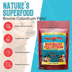 BodyBoost Calostro Bovino para Perros y Gatos - Suplemento Inmunitario Orgánico, Alivio de Alergias y Picazón, Salud Intestinal, Todas las Edades, 227 g