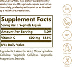 Solgar Vitamin C 500 mg, 250 Vegetable Capsules
