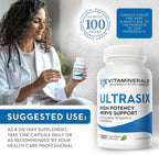 Vitaminerals 56 Ultrasix® Nervio | Energía | Apoyo Inmunológico | Vitaminas B | Cúrcuma | 100 Cápsulas Vegetales