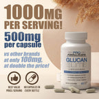 Glucan Elite – 85% Beta 1,3D Glucan 500mg – 60 Cápsulas Veganas – Potencia Máxima