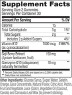 OLLY Extra Strength Daily Energy Gominolas de Vitamina B12, CoQ10 y Goji Berry - Sin Cafeína - 60 Gominolas Sabor Berry Yuzu