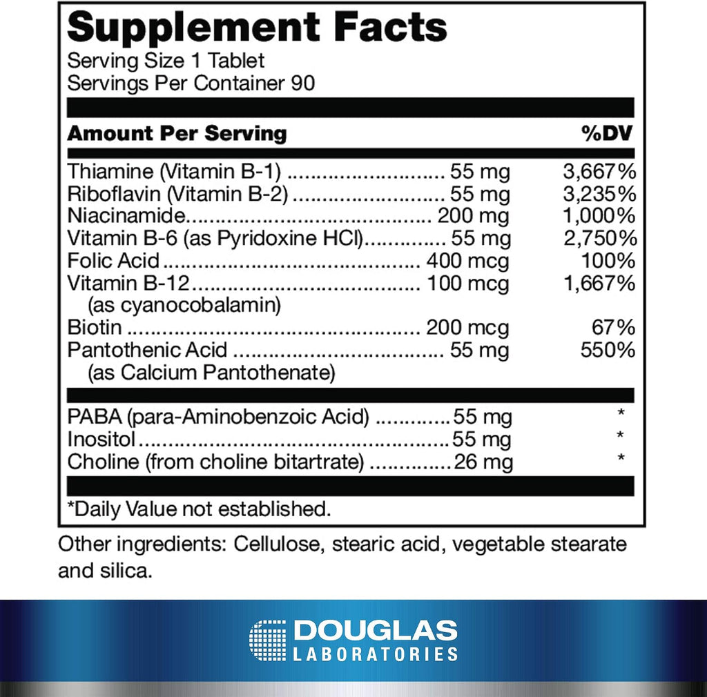 Douglas Laboratories Stress-B-Plus | Complejo de Vitaminas B | 90 Comprimidos