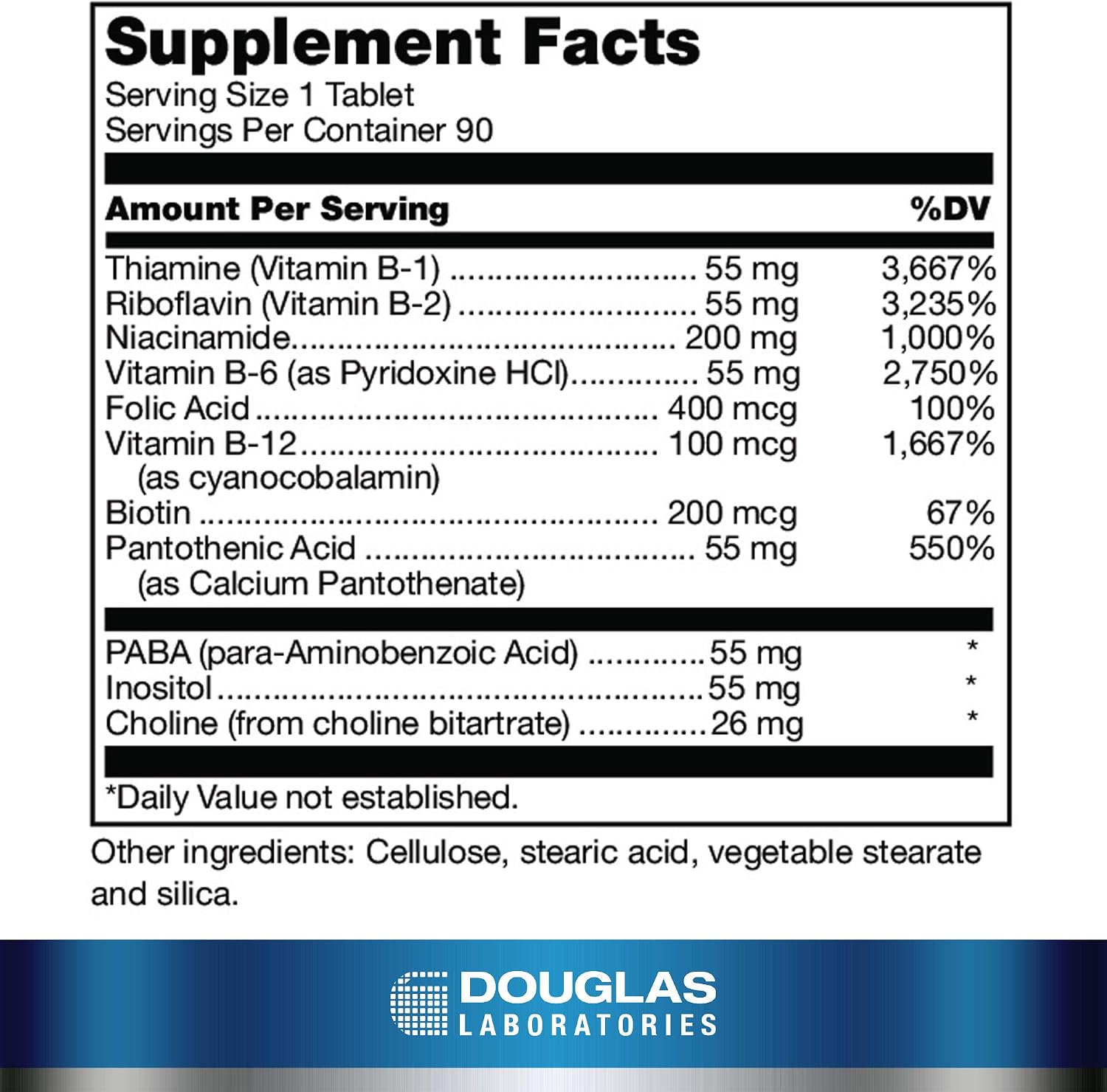 Douglas Laboratories Stress-B-Plus | Complejo de Vitaminas B | 90 Comprimidos