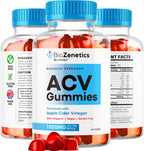 BioZenetics Gominolas de Vinagre de Manzana (ACV) 1050mg, Complemento Alimenticio Natural, 60 Gominolas para 1 Mes