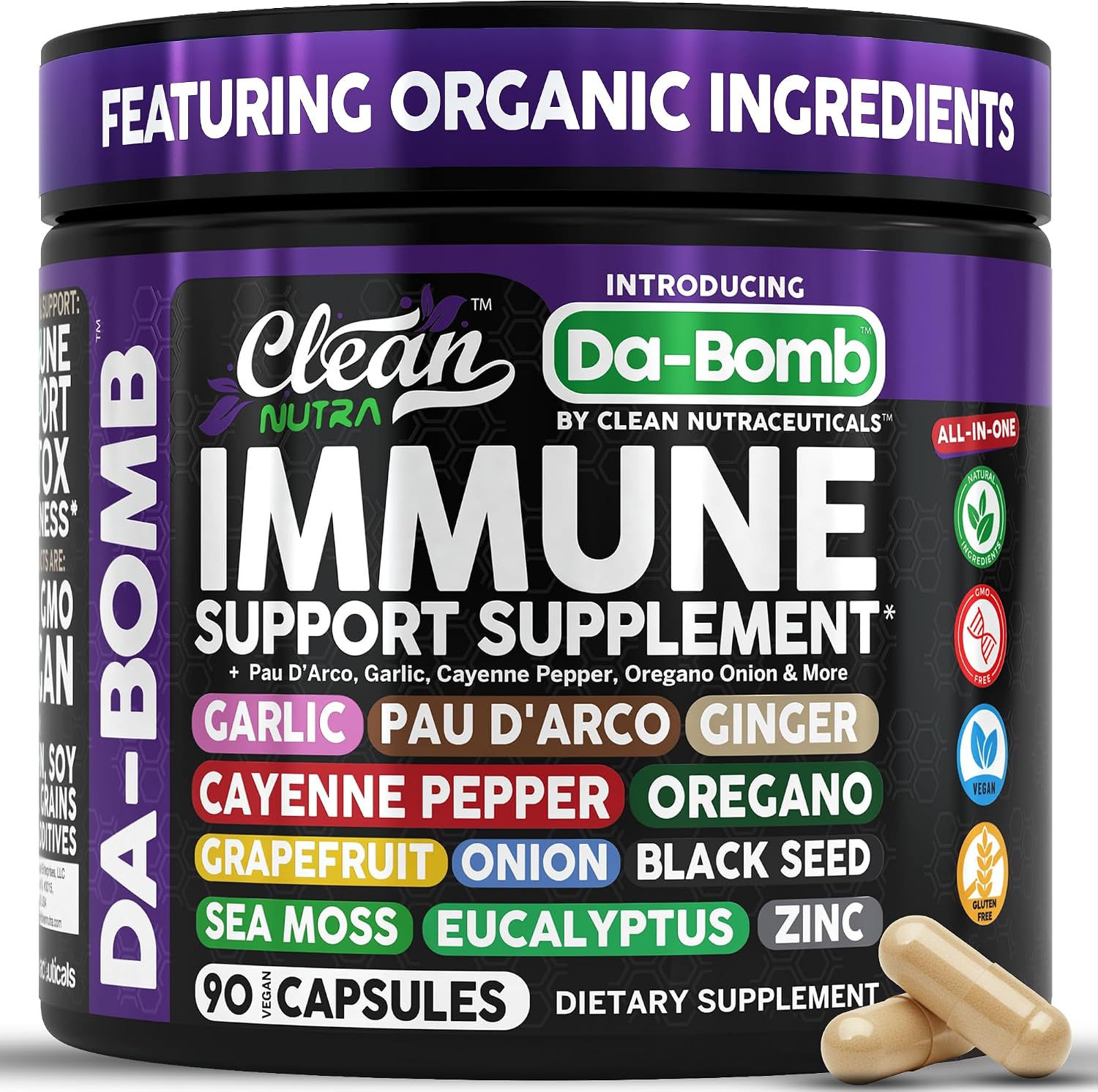 Complejo Inmunológico Orgánico con Pau D'Arco y Vitaminas - Clean Nutraceuticals