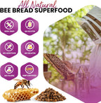 Cápsulas de Pan de Abeja HONEYBEEZONE – Superalimento Rico en Nutrientes para Energía y Apoyo Inmunológico | Sin OGM, Sin Gluten, 60 Cápsulas Vegetales