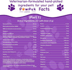 Pawpuk Paws Suplemento Multifuncional para Perros con Silimarina, Mejillón de Labio Verde, Glucosamina, MSM, Aceite de Salmón, Probióticos, Co-Q10, NMN