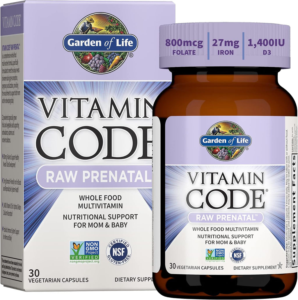 Garden of Life Vitamin Code Raw Prenatal Multivitamin, 30 Cápsulas
